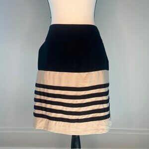 The Limited Women's Black Skirt with Tan Stripes, Size XS